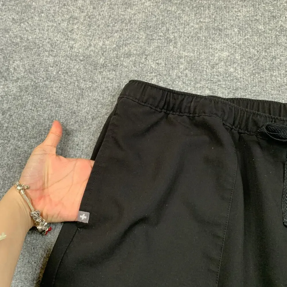 Figs Scrub Pants Mens XXLT Tall Black Yola Skinny Elastic Waistband Medical